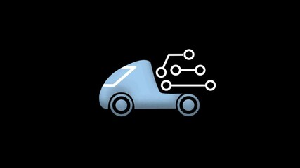 Aufkleber - Animated Autonomous Vehicle Network Connection