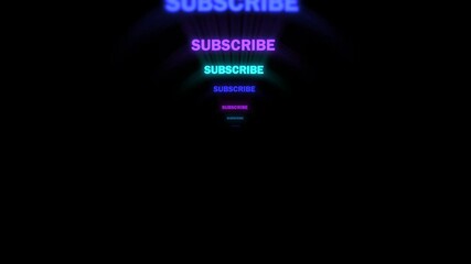 Poster - Neon Subscribe Animation Loop for Social Media
