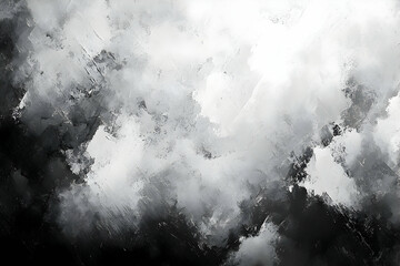 Poster - Abstract grayscale painting style with textured brushstrokes.