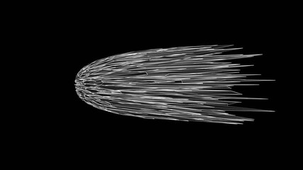 Puffed: shooting star meteor geometry shape object landscape abstract formation generative animation art generative technology Design Motion
