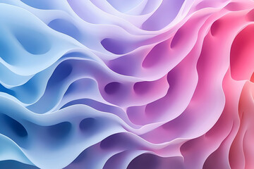 Poster - Abstract design of soft, flowing shapes in pastel colors.