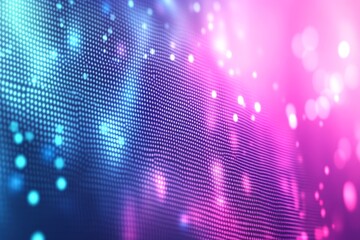 Poster - Abstract Pink and Blue Neon Light Background with Pixelated Texture