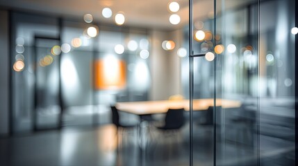 Dynamic meeting space interior modern office blurred background professional environment contemporary design