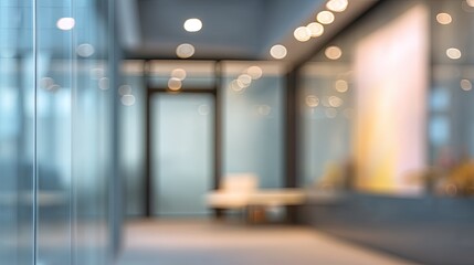 Dynamic office setting contemporary workspace blurred background modern design professional atmosphere