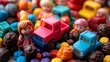 © Sudarat - Colorful Playtime Scene with Toy Vehicles and Figures on a Table