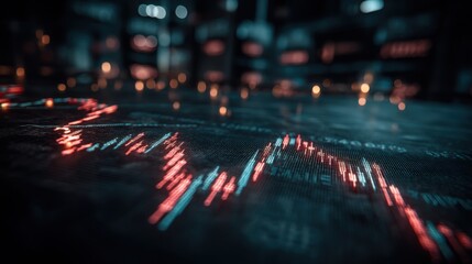 Poster - City at night with a blur of lights capturing the essence of urban life and cross-platform stock data consolidation