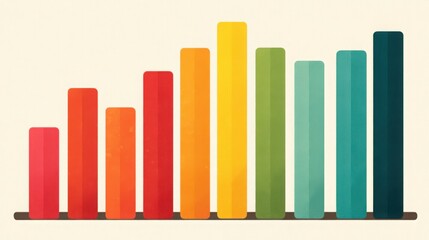 Poster - A simple bar chart on a white background depicting income history and earnings over time for clear understanding