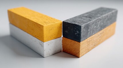 Poster - Wooden block with yellow and black design representing intentional arbitrage in planned profit from market gains