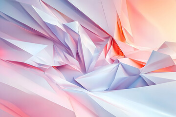 Poster - Abstract geometric shapes in pastel colors.