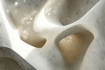Poster - Abstract architectural detail with sculpted light and shadow.