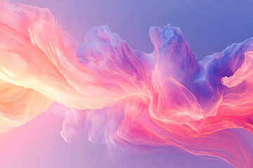 Poster - Soft, flowing fabric forms in pastel hues.