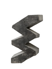 Aufkleber - Abstract jagged cement sculpture against a stark white backdrop