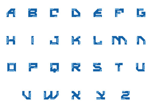 custom alphabetical letter logo set or vector initial typographic logo bundle