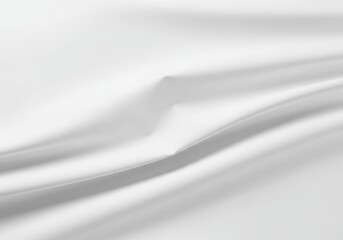 Poster - Abstract white fabric with soft folds and shadows creating a gentle texture