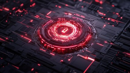 Poster - Abstract Futuristic Technology Interface