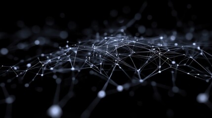 Poster - Interconnected network points and lines abstract digital background