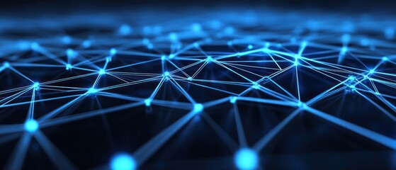 Poster - Glowing digital network abstract connectivity illustration