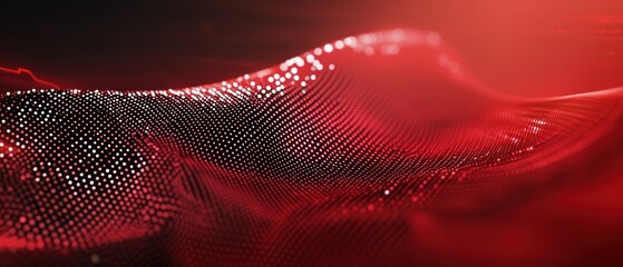 Poster - Abstract red wave background with sparkling texture dynamic motion design