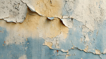 Aufkleber - A textured and distressed grungy wall with peeling paint
