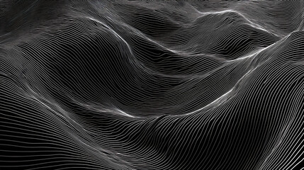 Poster - Abstract background of black lines
