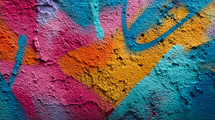 Aufkleber - Abstract colorful graffiti texture spray painted on wall