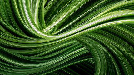 Poster - Abstract green twirly lines wallpaper