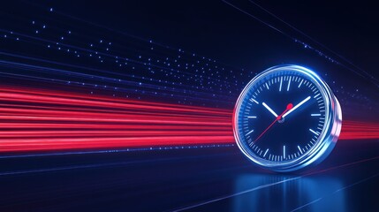 Poster - Time Flies: A Futuristic Clock in Motion