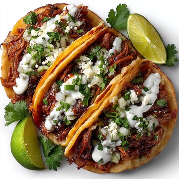 A Dynamic Shot of Tacos Bursting with Fresh Lettuce Isolated on Transparent Background