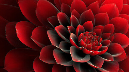 Poster - Beautiful abstract red flower wallpaper