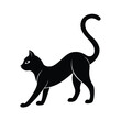 © Jahid - Cat Stretching Sleek Curve Vector Silhouette