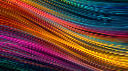 Aufkleber - Colorful abstract lines as panorama background illustration