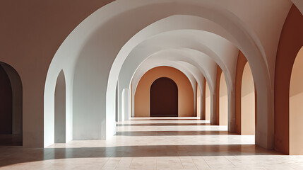 Poster - Minimalist romanesque architecture as wallpaper background