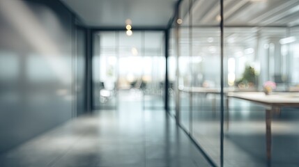 Dynamic business meeting space modern office blurred background contemporary environment professional view