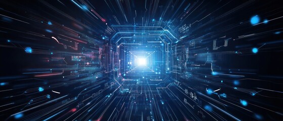 Poster - digital tunnel of light