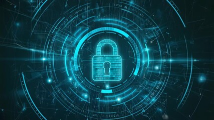 Poster - Cybersecurity Digital Lock and Data Protection