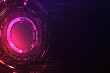 Poster - abstract futuristic glowing circles