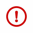 © Macholicious - Flat red exclamation mark icon circle template