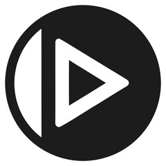 Fototapete - Play button icon vector graphic for media player interface and video streaming application design element isolated on transparent background
