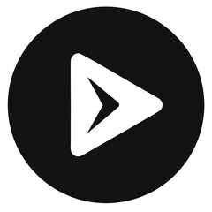 Fototapete - Play button icon vector for video player interface design and multimedia application user interface design isolated on transparent background