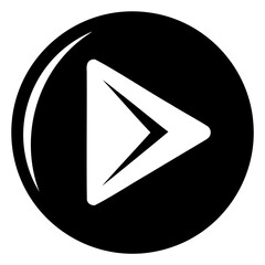 Poster - Play button icon vector graphic for video player interface design and media player app development use case isolated on transparent background