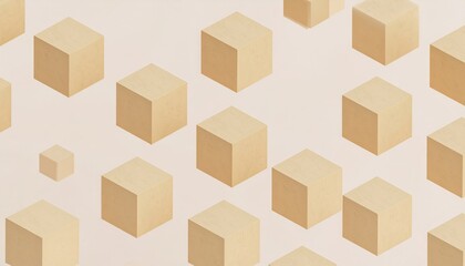 Poster - Geometric shapes arranging minimalist studio digital artwork clean environment top-down view visual design concept