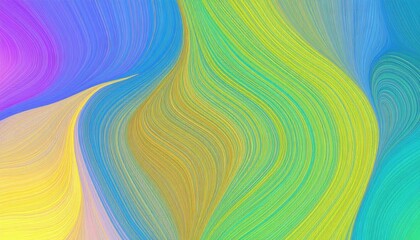 Poster - Vibrant colorful abstract swirls digital art artwork creative studio close-up modern aesthetics