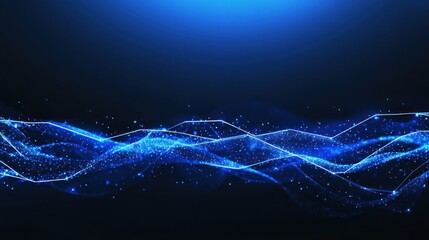 Poster - Abstract Blue Digital Wave Background