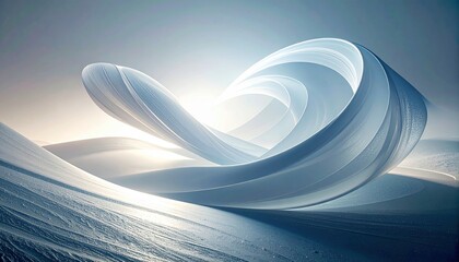 Poster - Elegant abstract sculpture studio space digital art minimalist environment aerial view creative concept for modern aesthetics