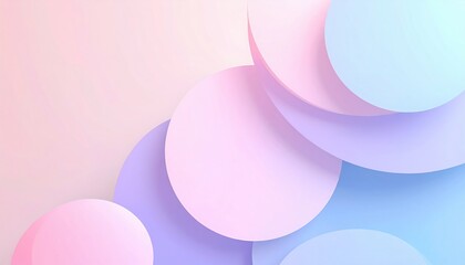 Poster - Colorful abstract circles design digital art creative background modern aesthetics soft colors visual harmony
