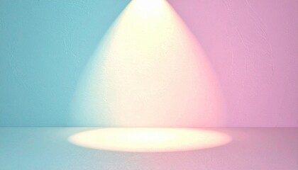 Poster - Illuminated stage background for creative projects studio setting digital art minimalist design professional perspective visual concept