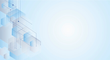 Wall Mural - Abstract geometric rumpled hexagons and lines, low poly style, graphic background. Copy space.