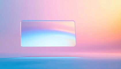 Poster - Dynamic colorful abstract display modern studio digital art soft lighting eye-level contemporary aesthetics for visual impact