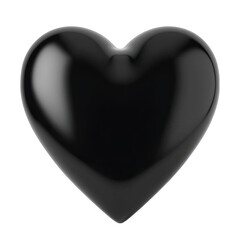 Poster - Sleek Black Heart Perfect for Love Loss or Design isolated on transparent background