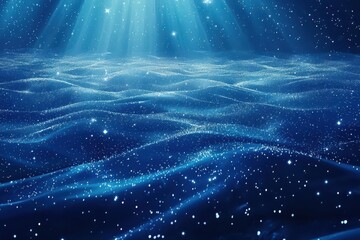 Wall Mural - Tranquil Underwater Scene with Sunlight and Sparkling Water Texture